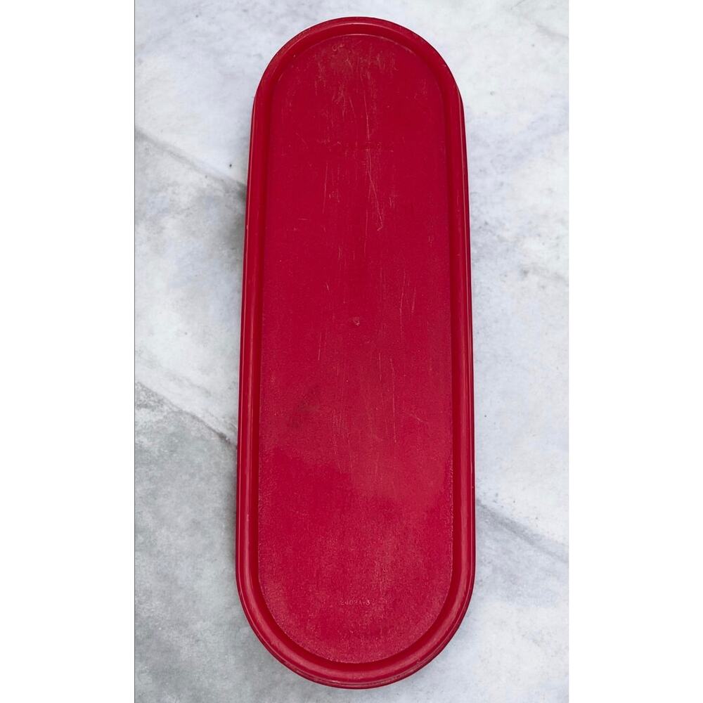 Tupperware 2402A Modular Mates Super Oval Replacement Seal Lid Red Made in USA